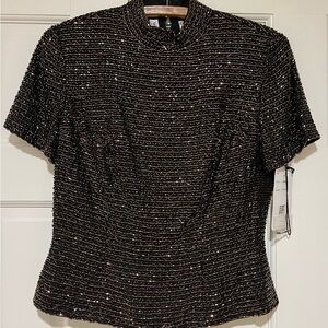Elegant Black and Gold Women's Top